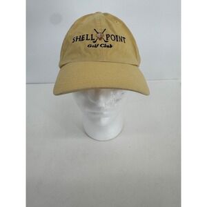Town Talk Shell Point Golf Club Hat Yellow Cotton Adjustable Strapback Cap Mens